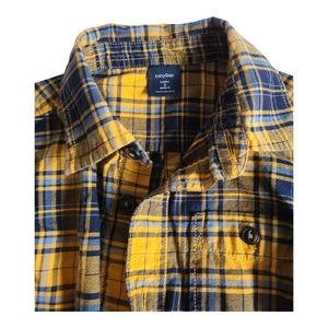 Baby gap BabyGap 3Tbutton-up collared shirt  Yellow Blue Plaid long sleeves